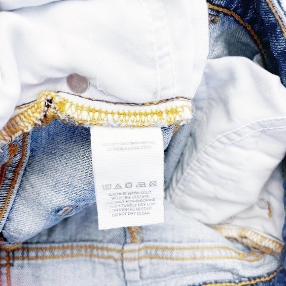 Free People Patchwork Two Tone Denim Straight Leg Denim Jeans SZ25 - Picture 5 of 7